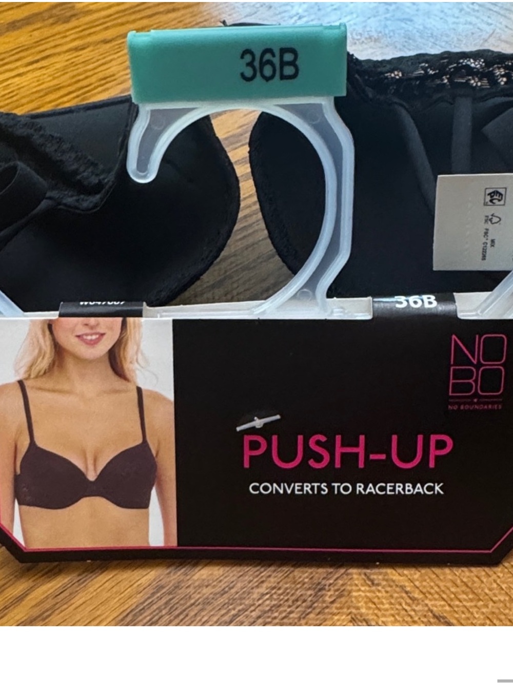Set of 3 /No Boundaries Women's
Black Lace Push Up Bras - Picture 8 of 8